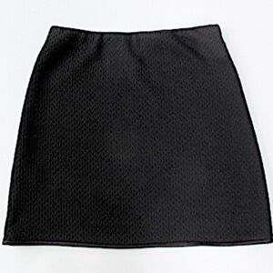 Max Studio Black Woven Stretch Mini Skirt, Size M